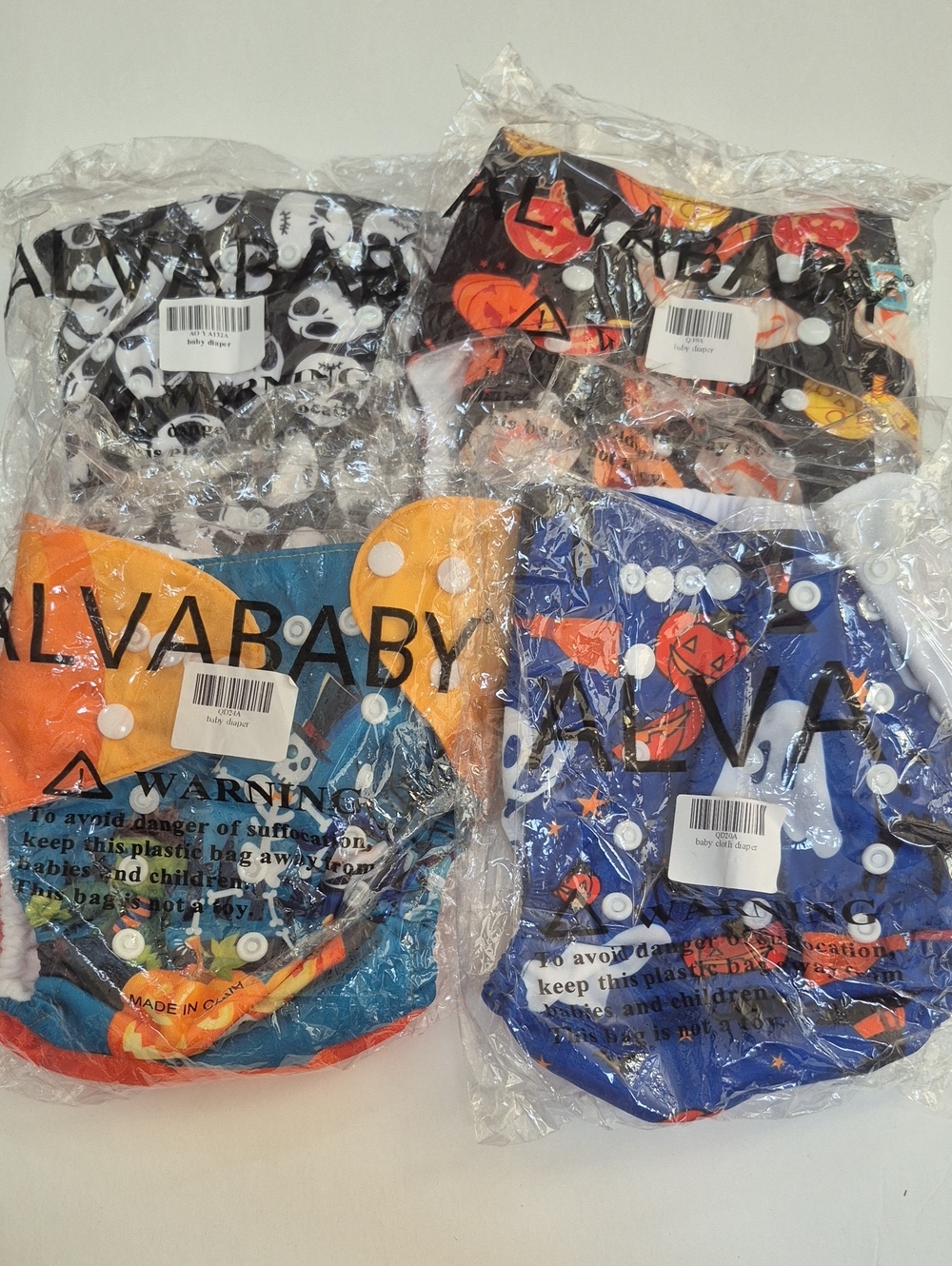 Alva Baby Halloween Print Reusable Cloth Diaper Covers